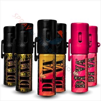 Immagine di Kit risparmio Spray al peperoncino DIVA Base X 6 (2 Classic + 2 Pink + 2 Camo)