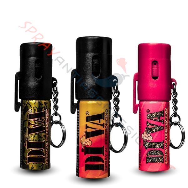 Immagine di Kit risparmio Spray al peperoncino DIVA Top X 3 (Classic + Pink + Camo Mimetico)