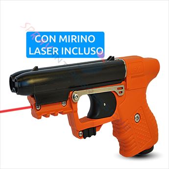 Immagine di Pistola spray al peperoncino PIEXON Pepper Gun JPX Protector 2 con laser e ricarica OC da 2 colpi